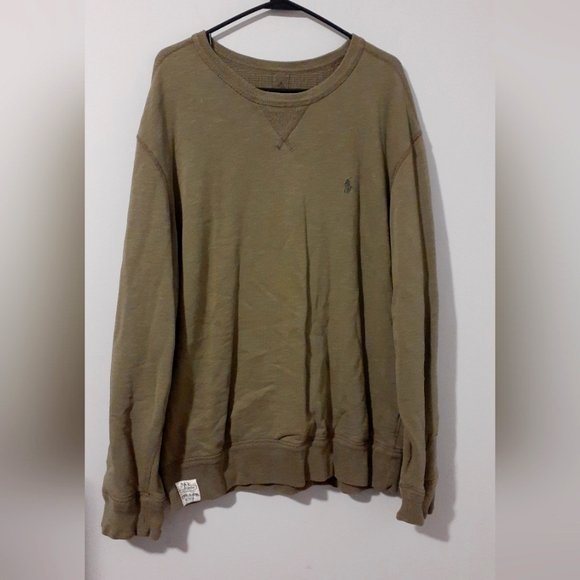 Polo Ralph Lauren Other - Polo Ralph Lauren Mens XL Olive  Sportsman Knit Lined Pullover Sweater Crew Neck